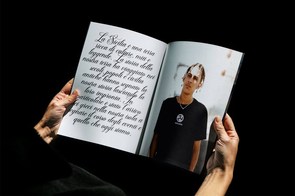 A focus on the relationship between youth and Sicilian culture with a modern and distinctive identity for streetwear clothing brand Minchia